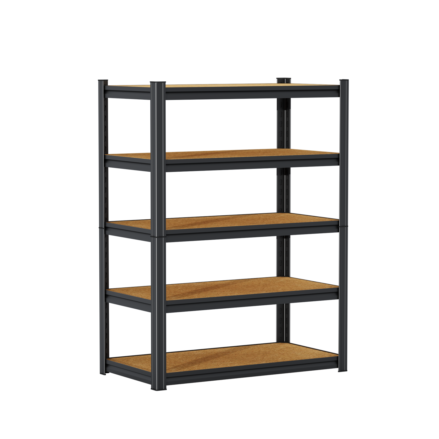 STEELFURNY 71.2" H Garage Shelving Heavy Duty Storage Shelves with wooden layers