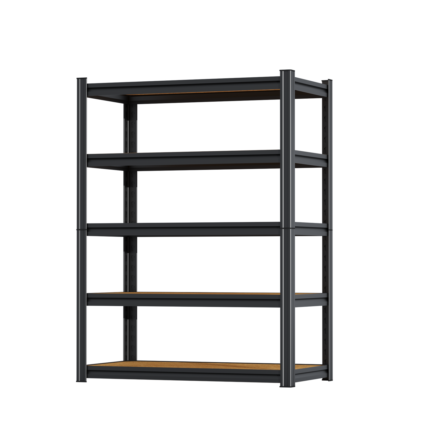 STEELFURNY 71.2" H Garage Shelving Heavy Duty Storage Shelves with wooden layers