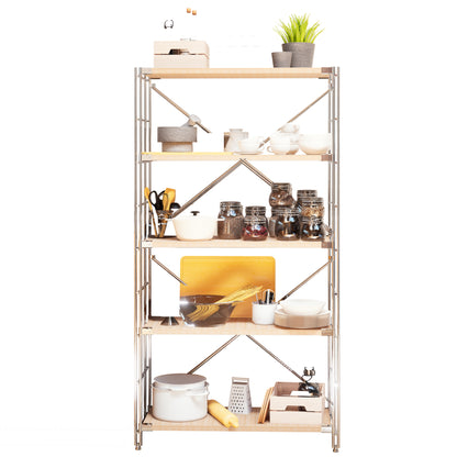 STEELFURNY Adjustable Metal Frame Home Storage Rack 5-Layer Multi-Level Shelf for Garage Shelving Stacking Racks