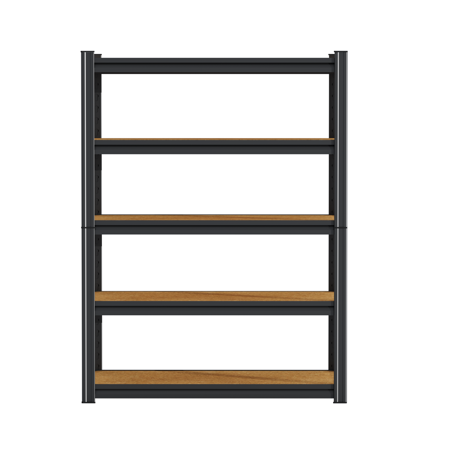 STEELFURNY 71.2" H Garage Shelving Heavy Duty Storage Shelves with wooden layers