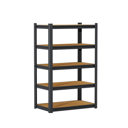 STEELFURNY Heavy Duty Garage Shelving, 5-Tier Adjustable Metal Storage Shelves, Utility Steel Storage Rack