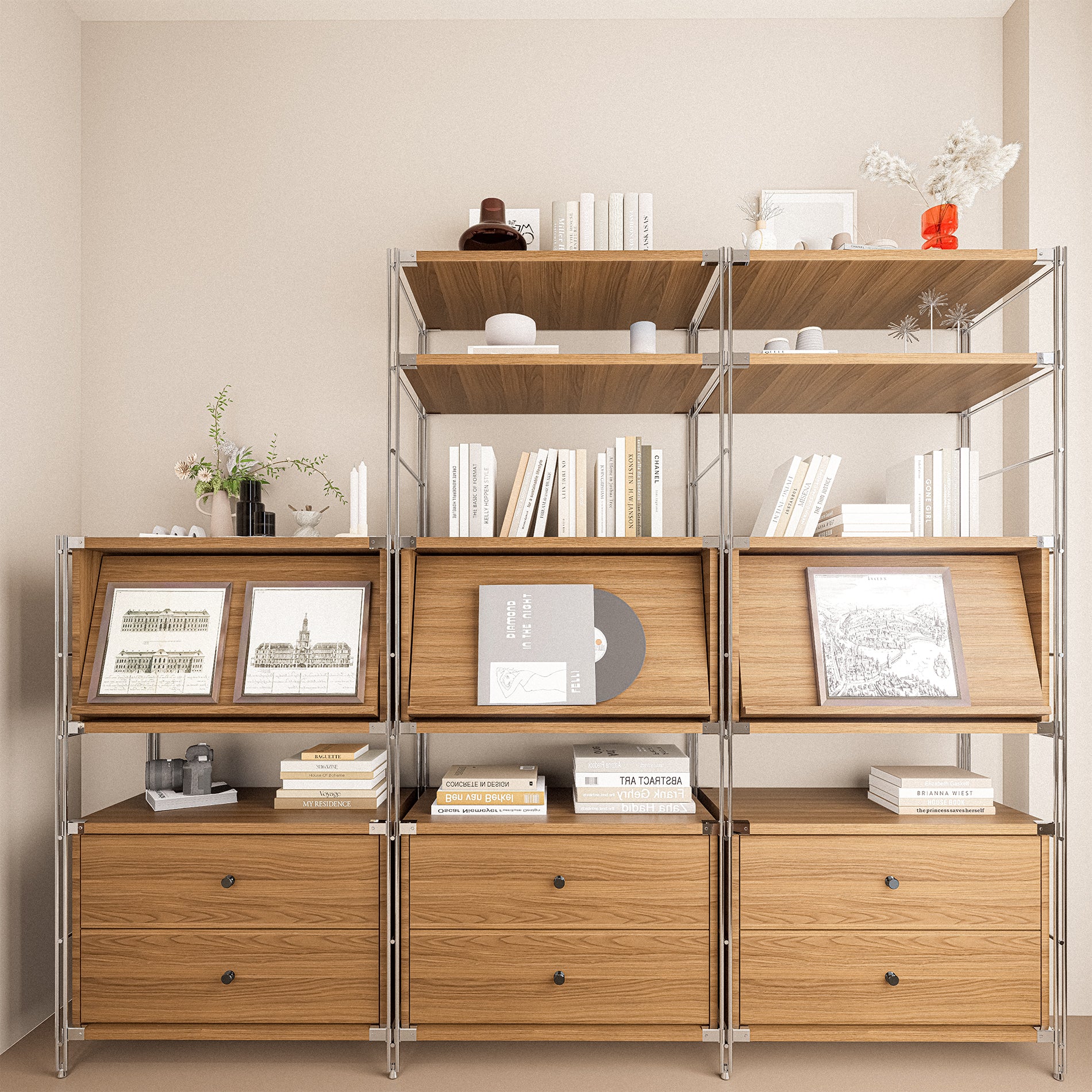 DIDSIS  Adjustable Metal Frame Home Storage Rack 5-Layer Multi-Level Shelf for Garage Shelving Stacking Racks